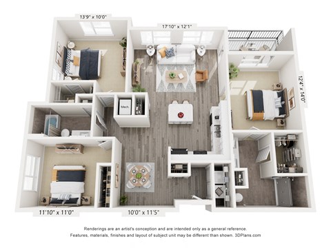 Three Bedroom Grove Floorplan